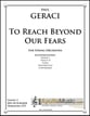To Reach Beyond Our Fears Orchestra sheet music cover
